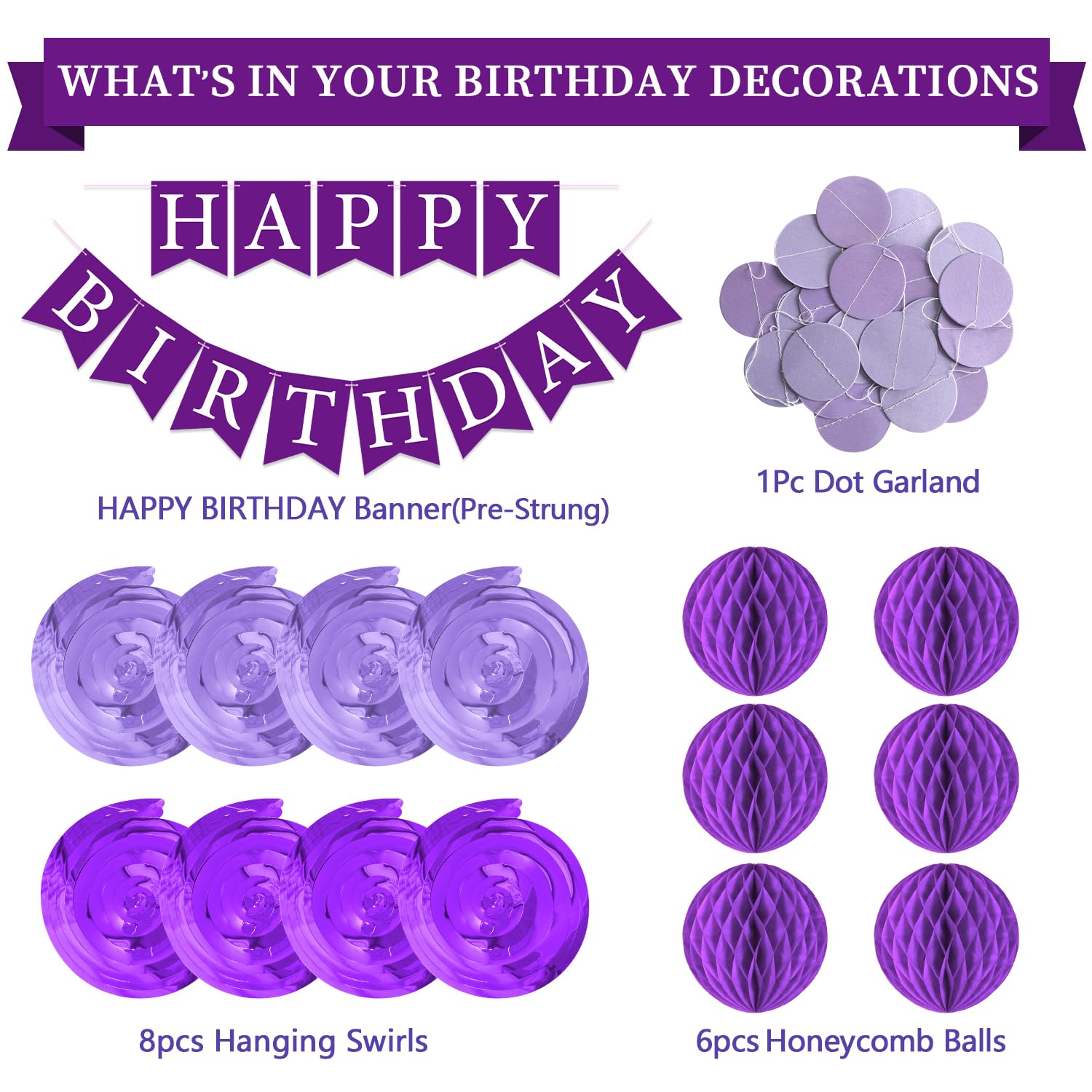 LITAUS purple theme setup ideal for women, girls, kids, teens