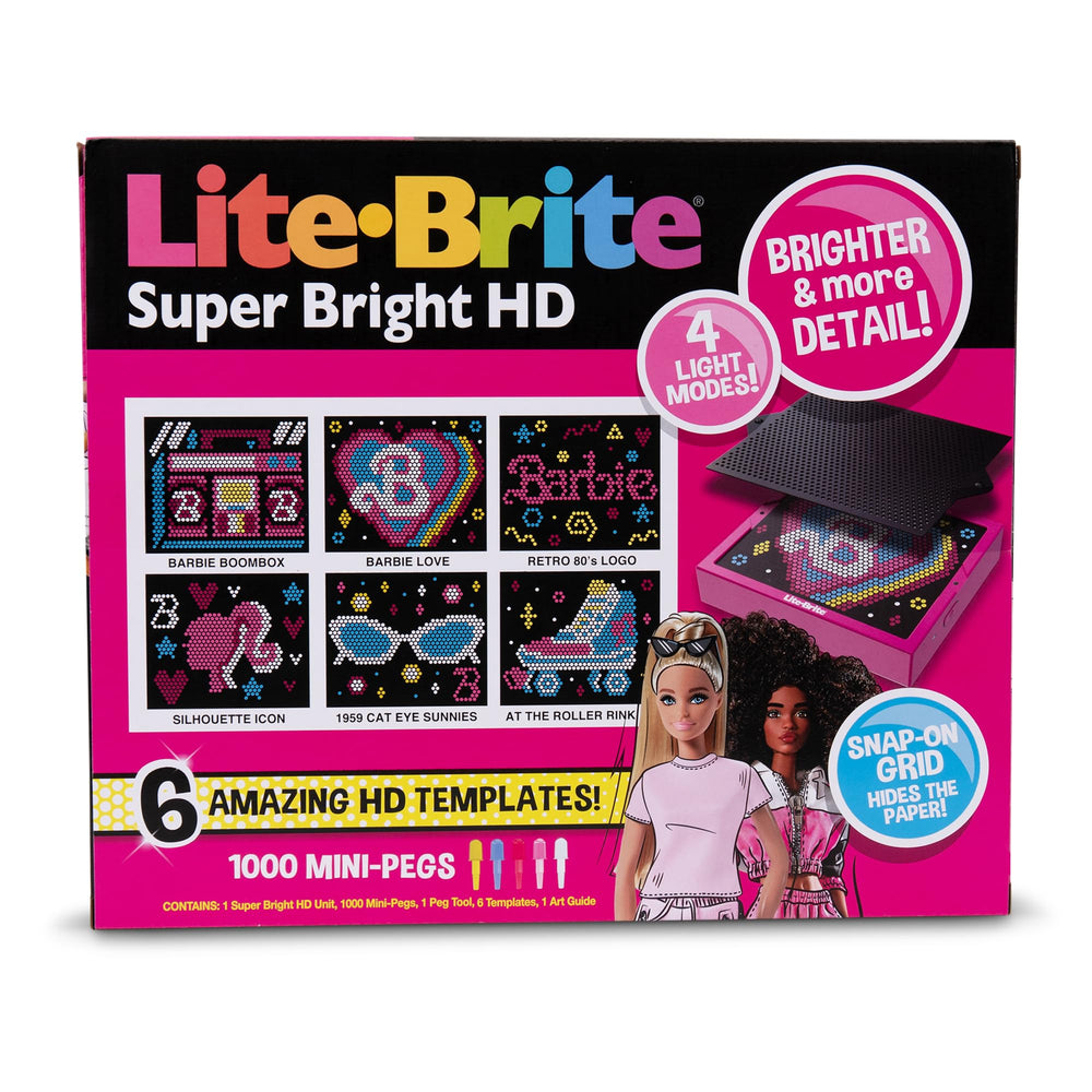 Lite-Brite Barbie Edition USB port enables continuous illumination during play