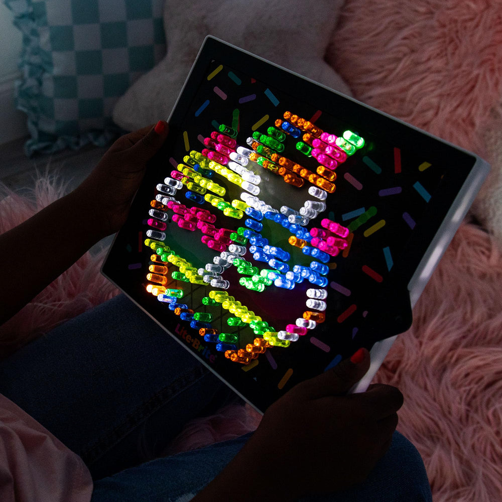 Lite-Brite Classic packaging variation adds excitement and a playful gift presentation.