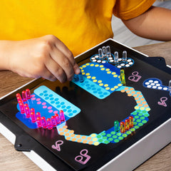 Lite-Brite Classic STEM toy supports creativity and fine motor skills in kids.