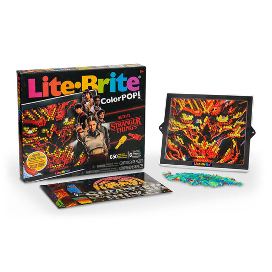 Lite-Brite Color POP Stranger Things Mind Flayer template glows with ultra-detailed color.