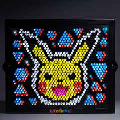 Lite Brite HD Pokemon Edition Snap-On Grid makes light placement simple