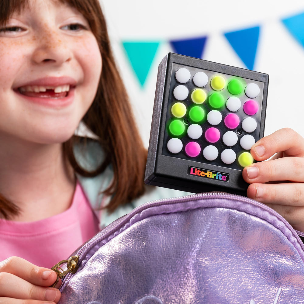 Lite Brite Touch Mini Dot-to-Dot glows to inspire connections.