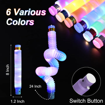 LITFP glow sticks used as glow-in-the-dark party decor.