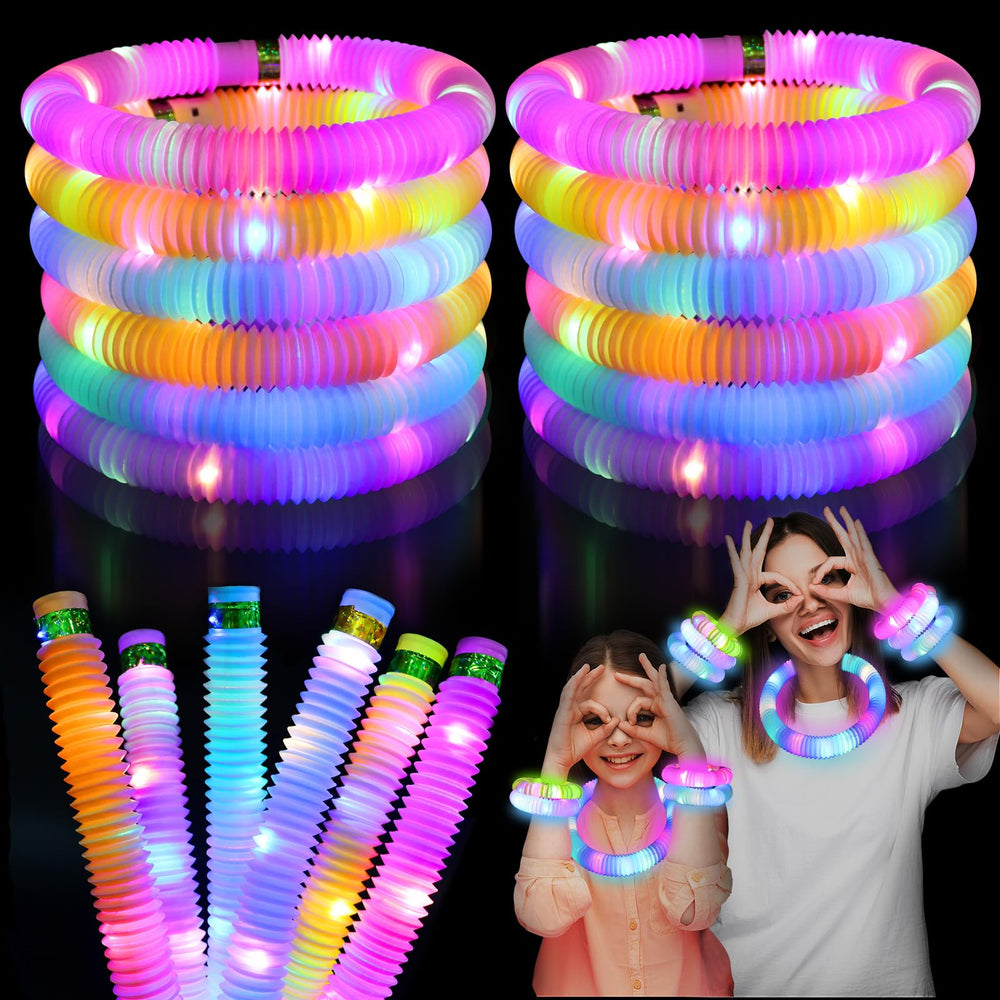 LITFP light-up glow sticks 24-pack brighten kids' party activities.