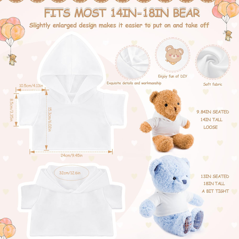 Litherr S 12-piece bear clothes set for party favors and gifts