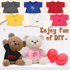 Litherr S DIY-styled blank tees invite artwork on 8–12 inch bears.