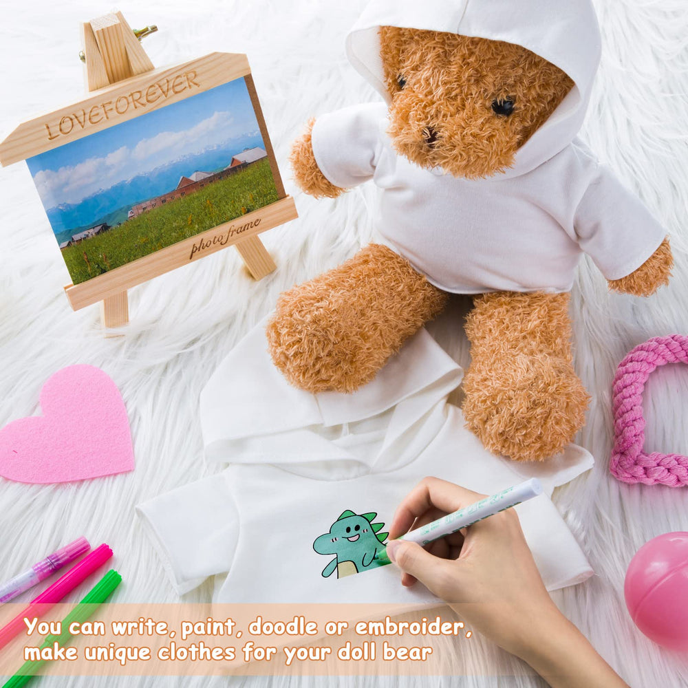Litherr S hoodie shirts for plush bears, easy dressing and fun play