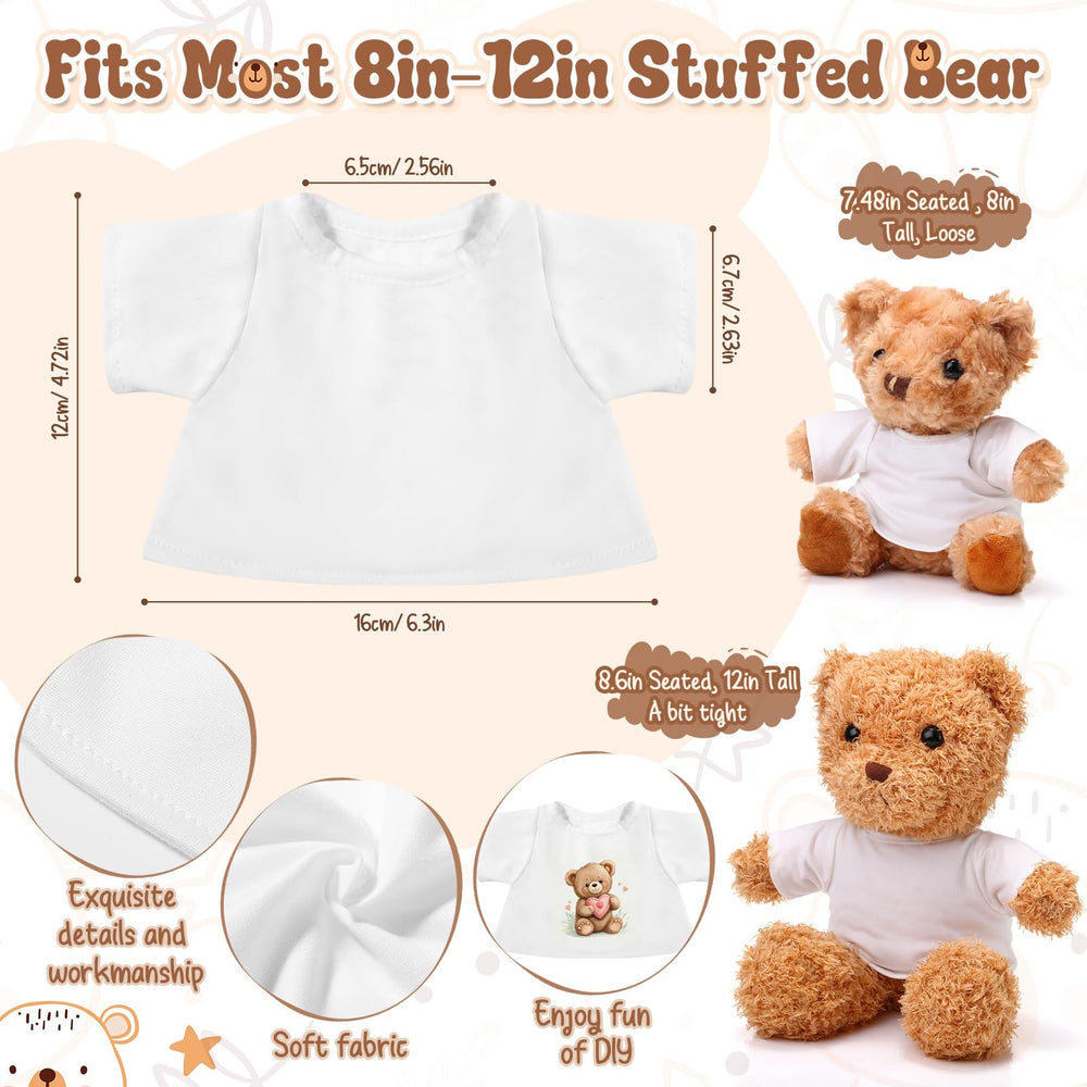 Litherr S stuffed bear shirt flat lay showing blank canvas for customization.
