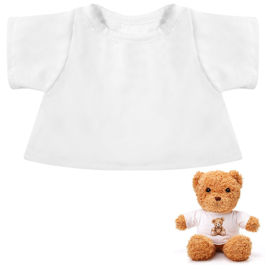 Litherr S stuffed bear shirt front view for easy outfit matching with plush dolls.