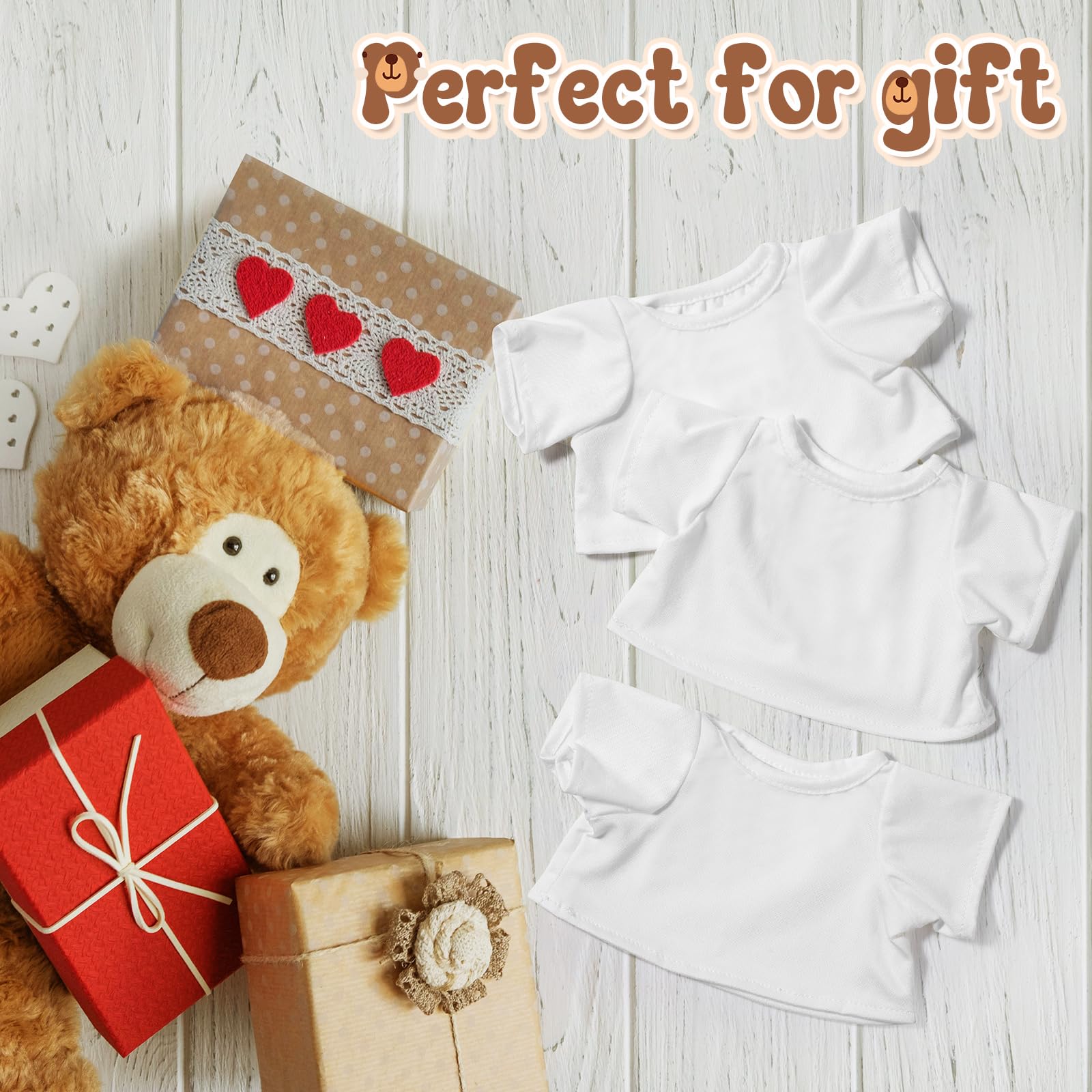 Litherr S stuffed bear shirt with accessories for versatile doll styling.