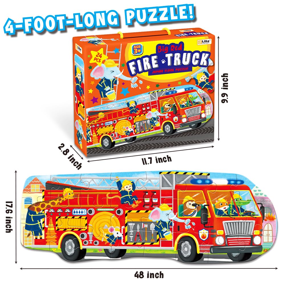 LithoConcepts durable cardboard puzzle with glossy finish stays clean for repeated use.