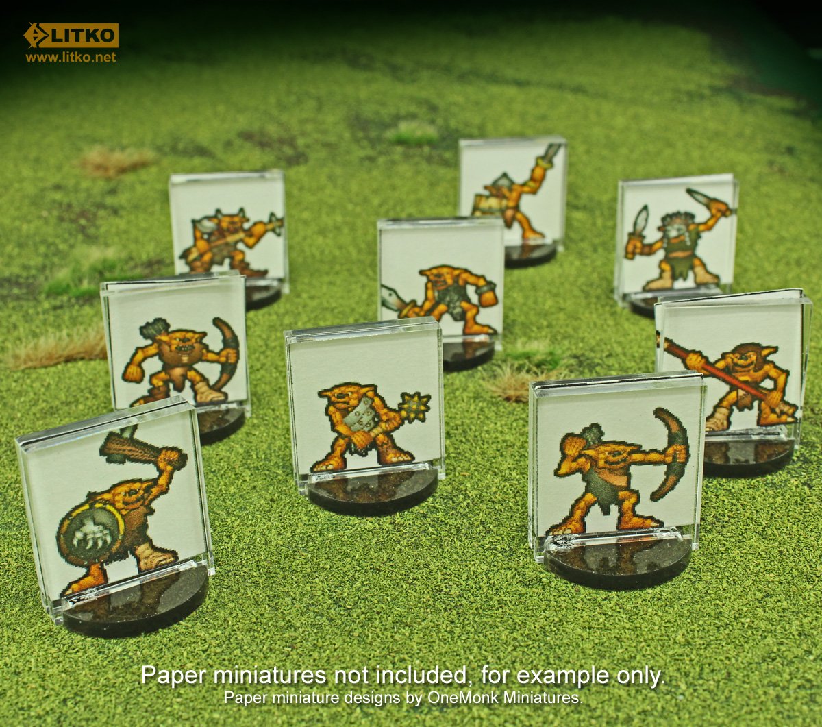 LITKO paper miniature counter base acrylic material highlights durable, reusable design