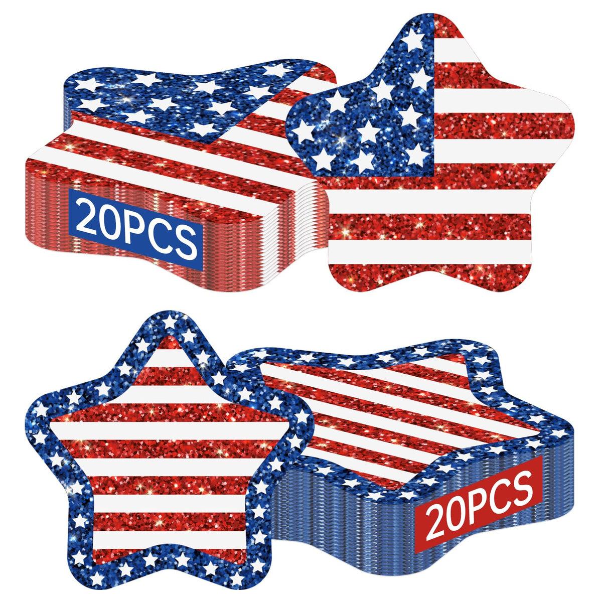 Litmitfu 40-pack American flag napkins for patriotic gatherings and easy cleanup.