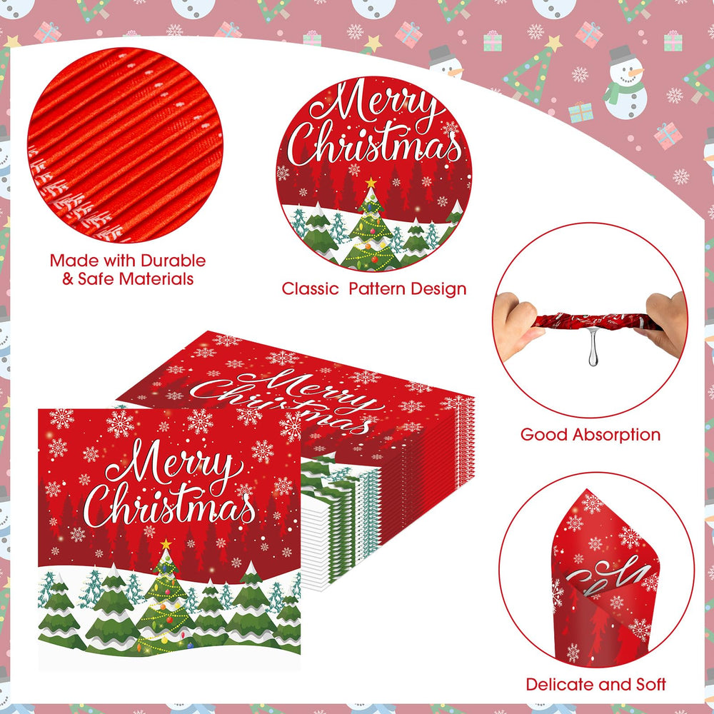 Litmitfu Christmas party napkins ideal for weddings and kids parties