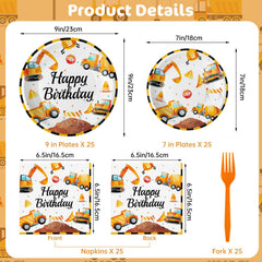 Litmitfu construction napkins 13x13 unfold to cover little hands during meals.