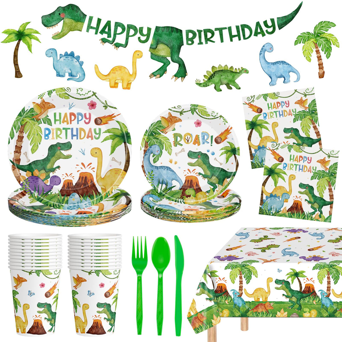 Litmitfu dinosaur plates for 24 guests provide sturdy dining.