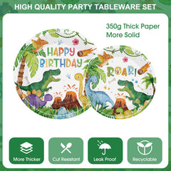 Litmitfu dinosaur tablecloth protects surfaces with waterproof coverage.