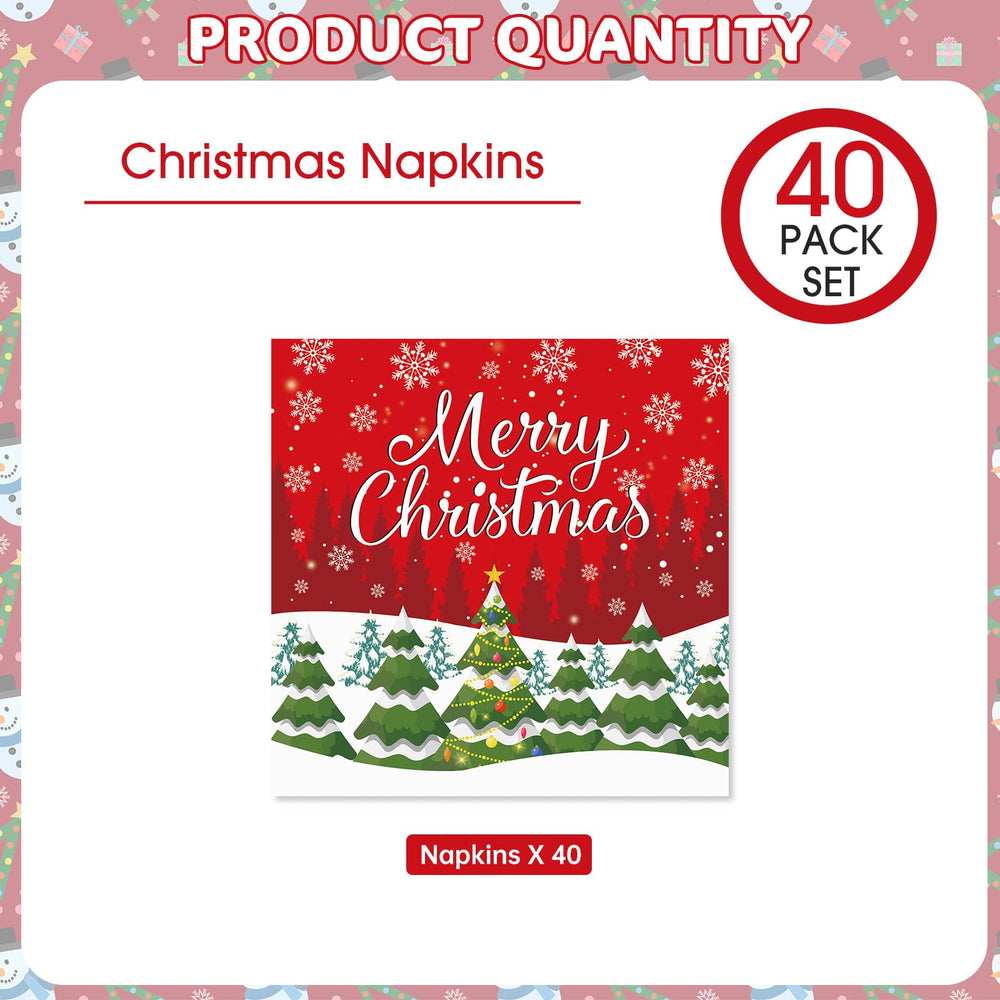 Litmitfu disposable Christmas napkins for easy cleanup after meals