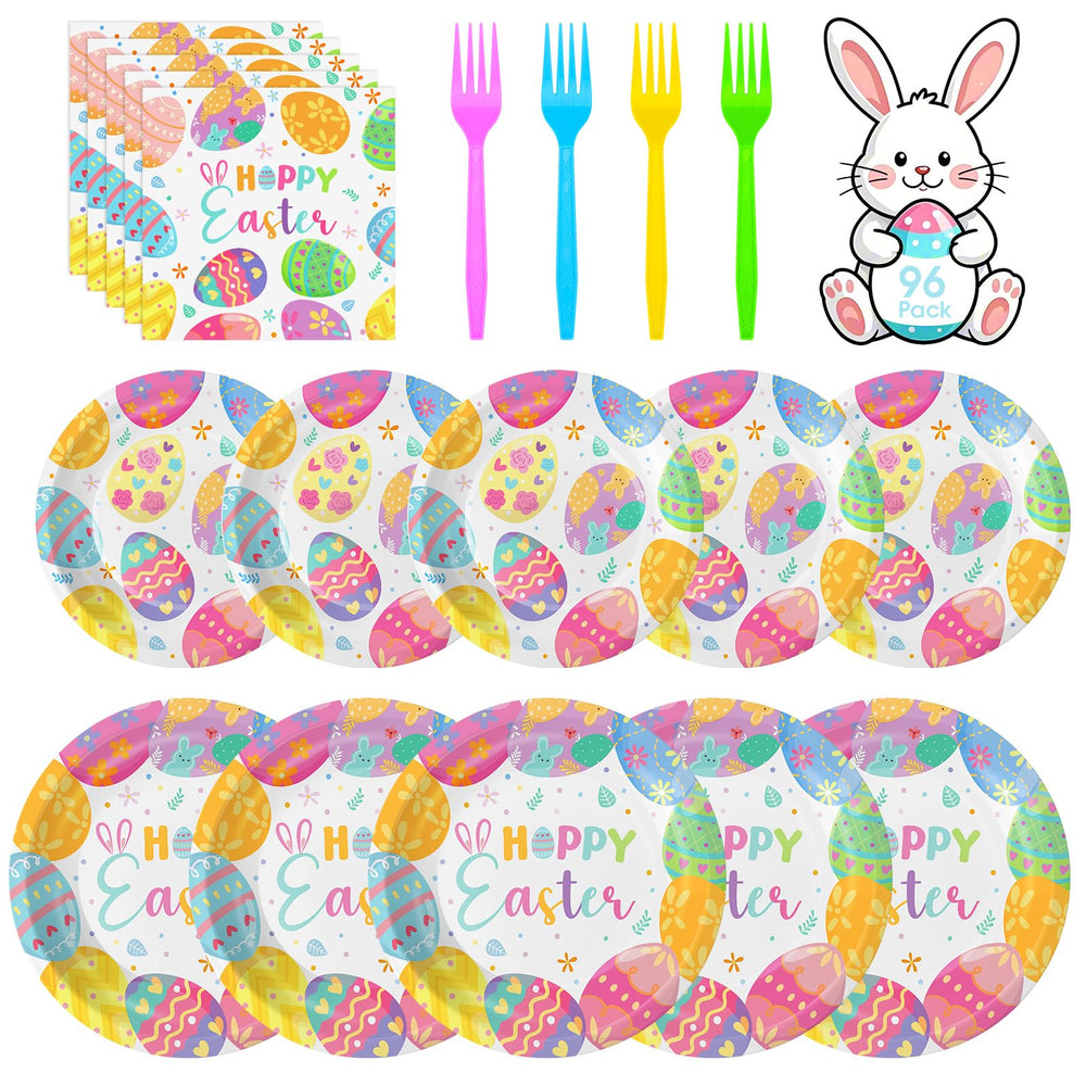 Litmitfu Easter 9-inch plates displayed for serving main courses to 24 guests