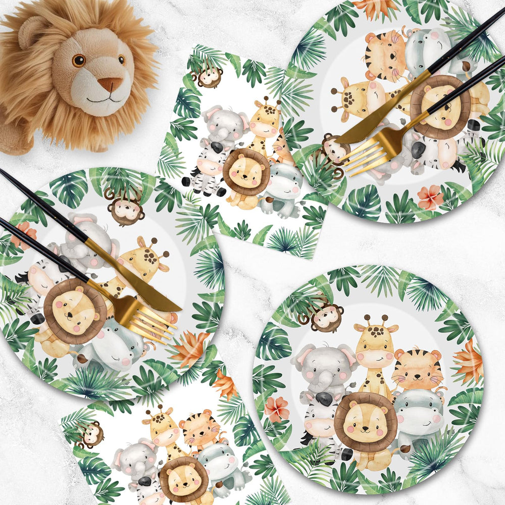 Litmitfu easy-cleanup safari decor supplies for effortless hosting