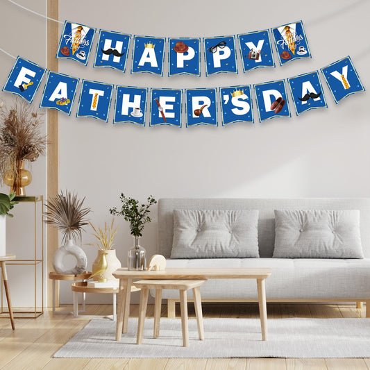Litmitfu Father’s Day banner in durable cardboard material for indoor outdoor use