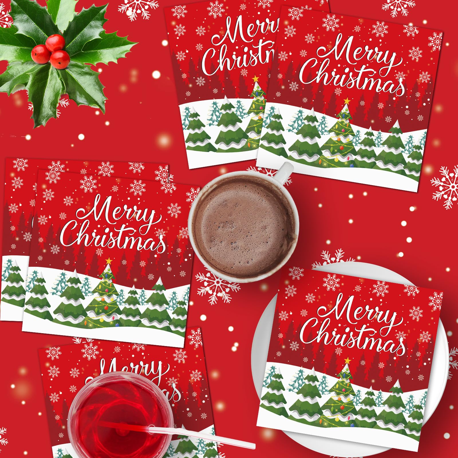 Litmitfu festive tableware napkins add color and charm to holiday tables