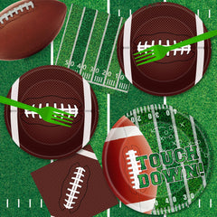 Litmitfu football dessert plates 7-inch are ideal for bite-sized party treats