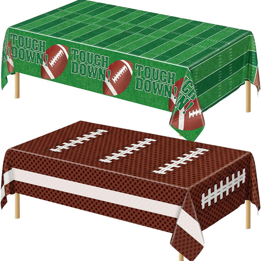 Litmitfu football tablecloth field pattern covers table for festive game-day setup