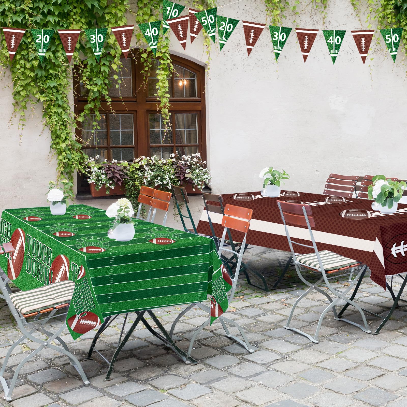 Litmitfu football tablecloth rugby pattern adds classic sports flair to celebrations