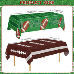 Litmitfu football tablecloth touchdown words design creates bold stadium-inspired look