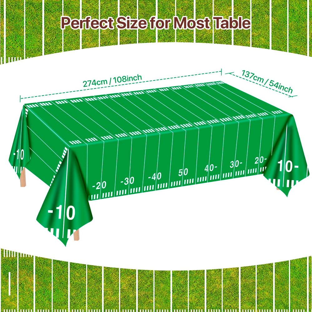 Litmitfu two-design design tablecloth creates immersive football vibes.