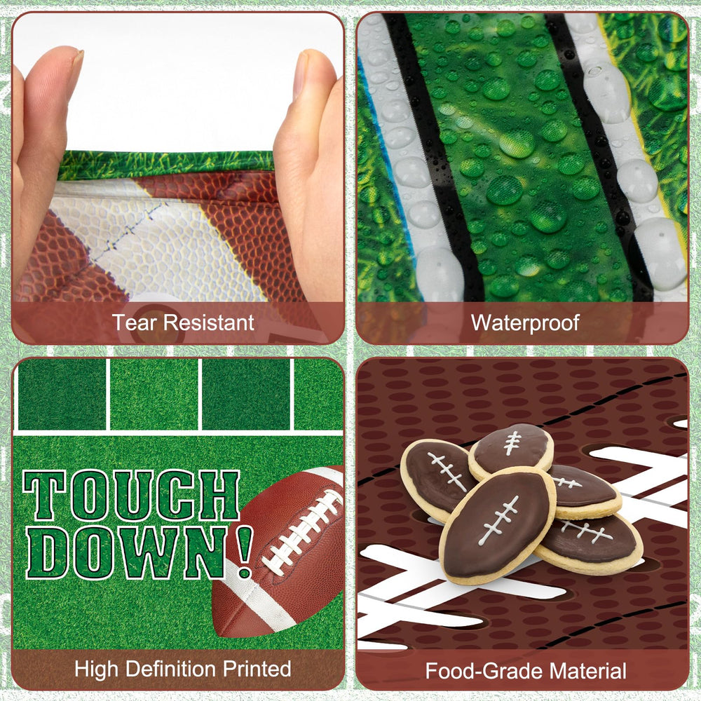 Litmitfu football tablecloth wide coverage fits most rectangular tables