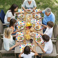Litmitfu party table scene showing a complete birthday setup
