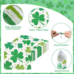Litmitfu green shamrock napkins suitable for indoor and outdoor parties