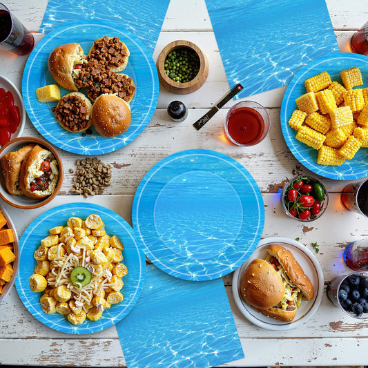 Litmitfu Ocean Napkins 13x13 for quick cleanup after meals.