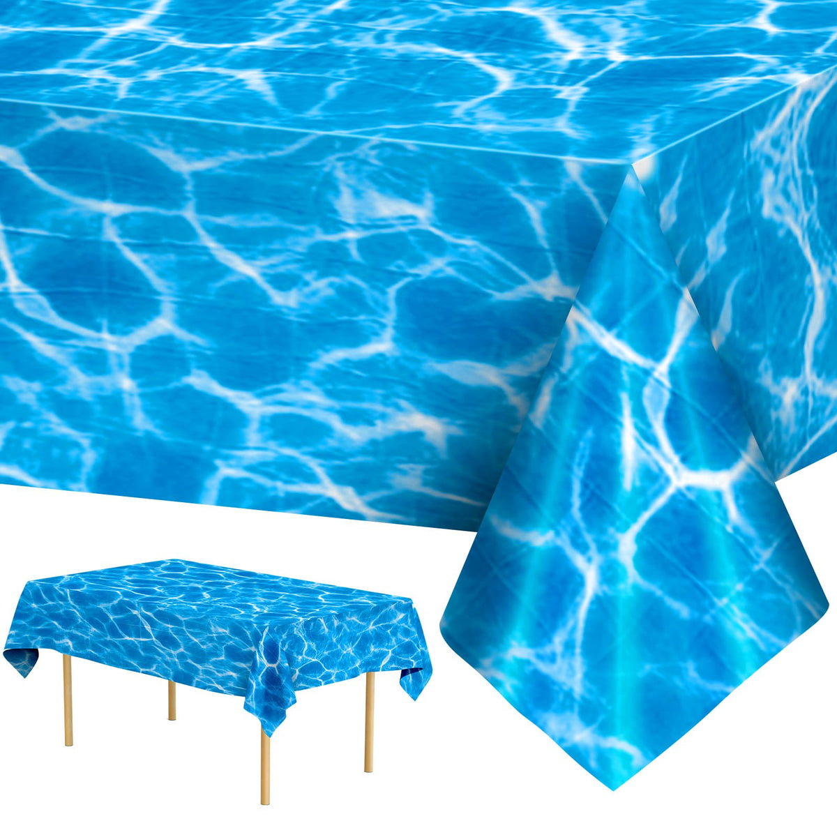 Litmitfu Ocean Tablecloth 3-Piece Set for versatile party styling.
