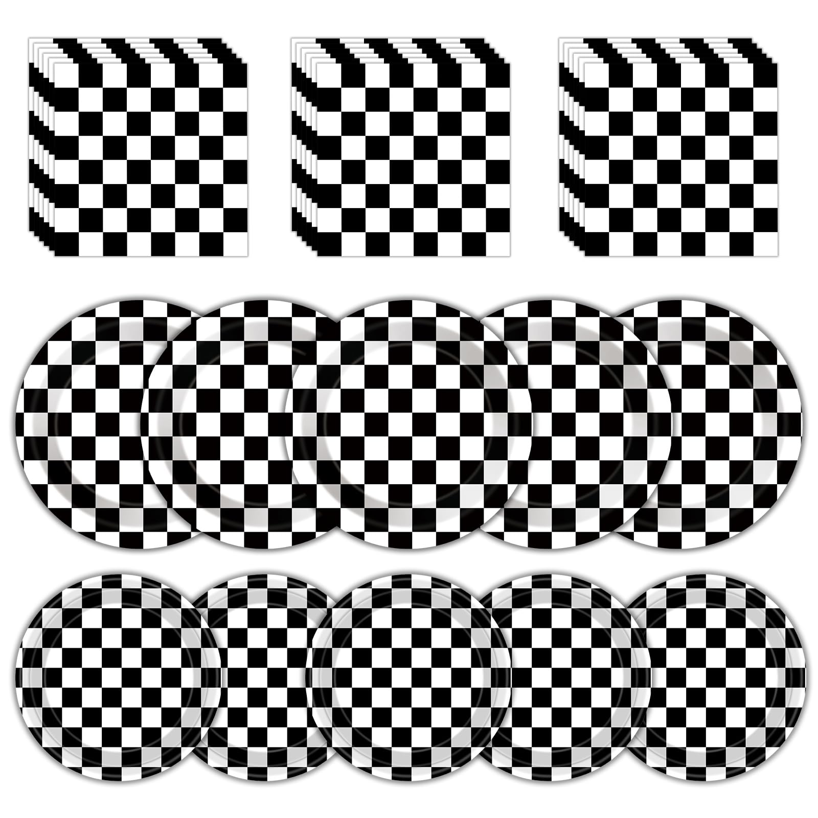 Litmitfu race car plates and napkins 40-pack for vibrant party table styling