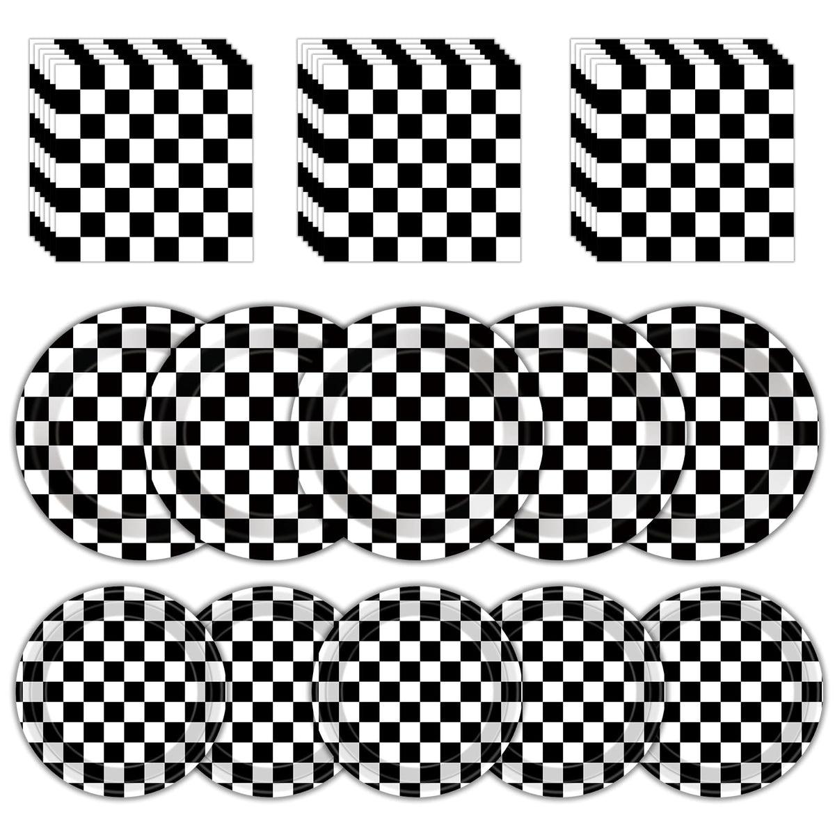 Litmitfu race car plates and napkins 40-pack for vibrant party table styling