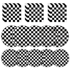 Litmitfu race car plates and napkins 40-pack for vibrant party table styling