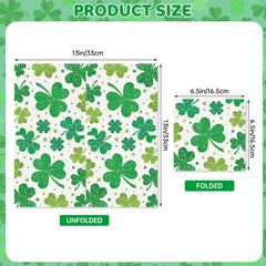 Litmitfu St. Patrick's Day napkins with shamrock pattern for gatherings