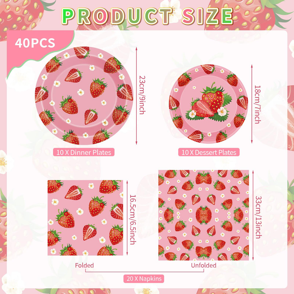 Litmitfu strawberry napkins 6.5-inch absorb spills at gatherings