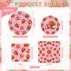 Litmitfu strawberry napkins 6.5-inch absorb spills at gatherings