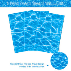 Litmitfu Waterproof Ocean Table Cover protects surfaces during events.