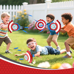 LITTCO Captain Shield dual-barrel launcher highlights fast, two-dart action.