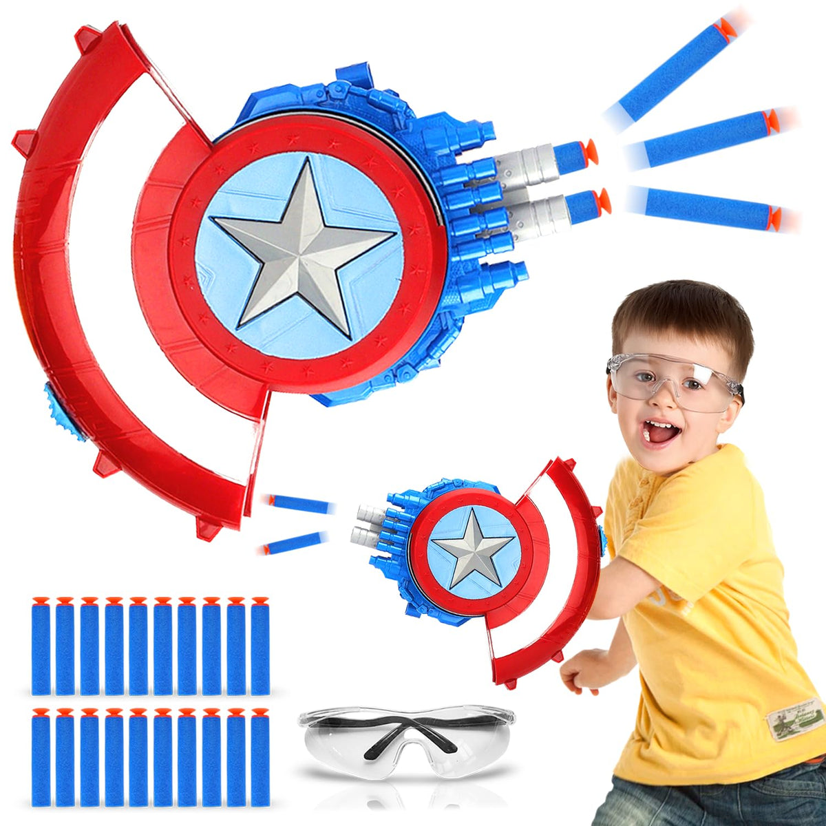 LITTCO Captain Shield front view for imaginative play and heroic roleplay.