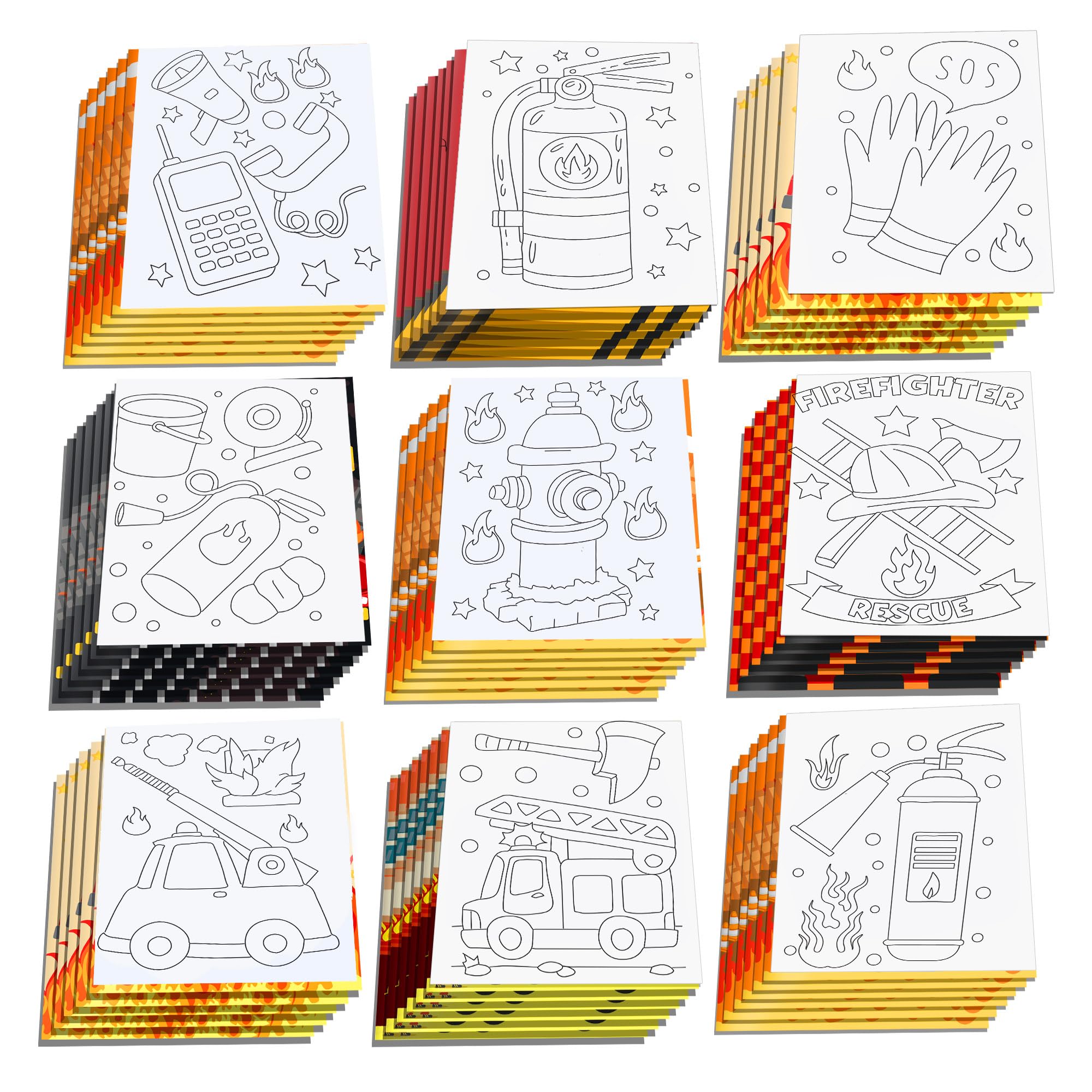 littkeef cliaet fire truck coloring book page 02 space for crayons and pencils
