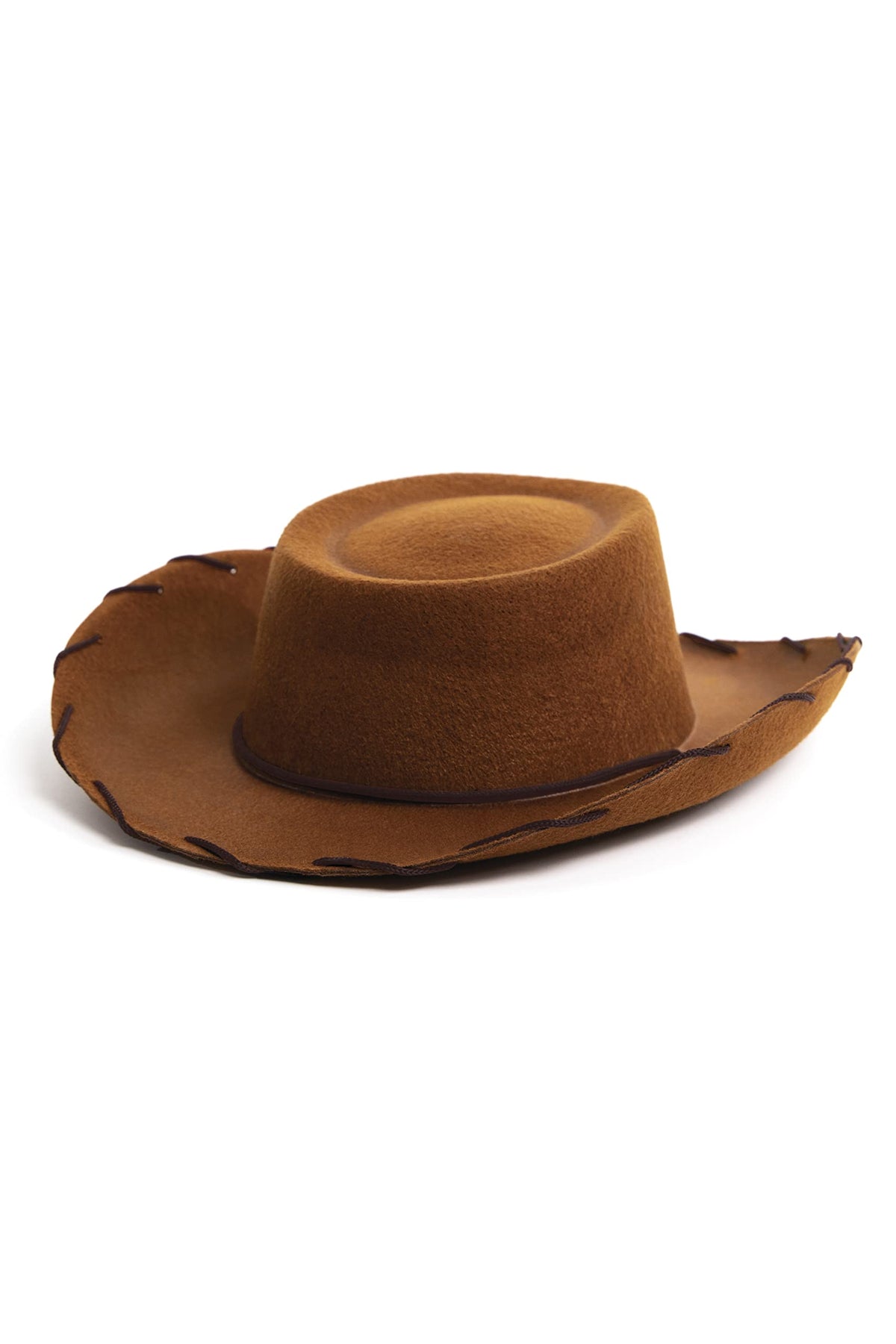 Little Adventures brown cowboy cowgirl hat front view for dress-up play
