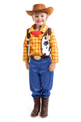 Kids wearing the Little Adventures hat ready for imaginative rodeo adventures