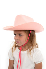 Little Adventures one-size western hat shown with costume wear for easy matching outfits.